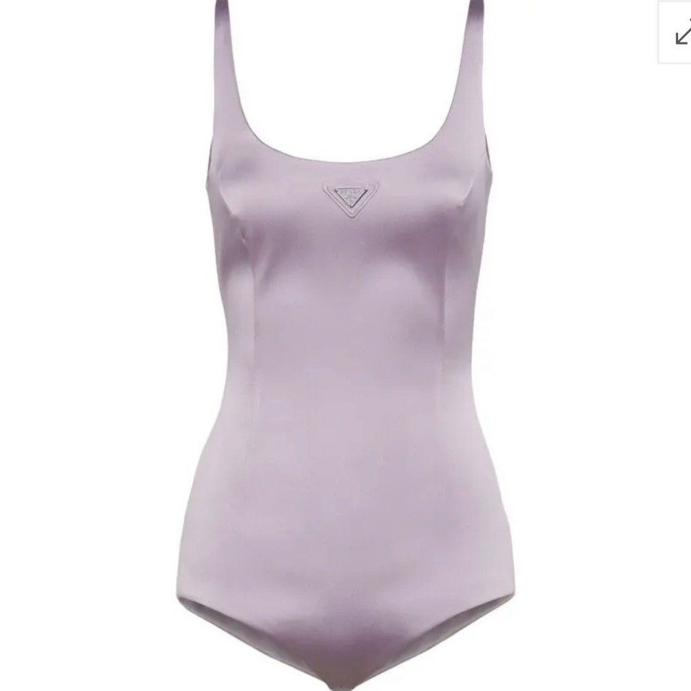 Prada Satin bodysuit in lavender